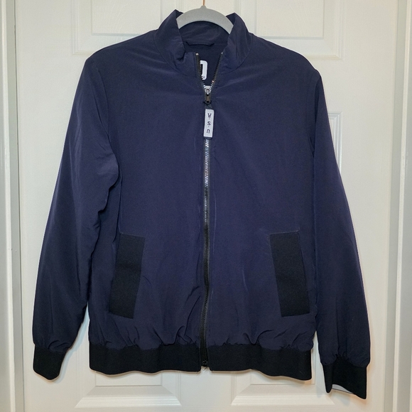 Footjoy FJ Womens Insulated Bomber Jacket Full Zip Golf Navy Blue M - Picture 2 of 12